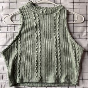 sweater turtle neck crop top